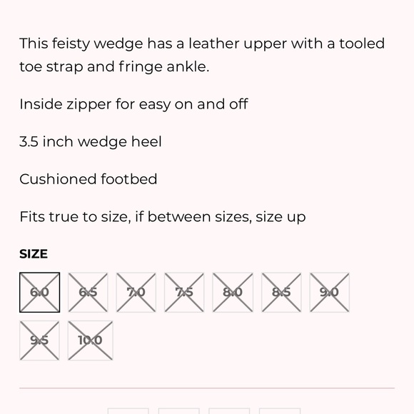 Naughty Monkey Leather Upper with a tooled toe strap and fringe ankle Wedge Shoe - Picture 3 of 8